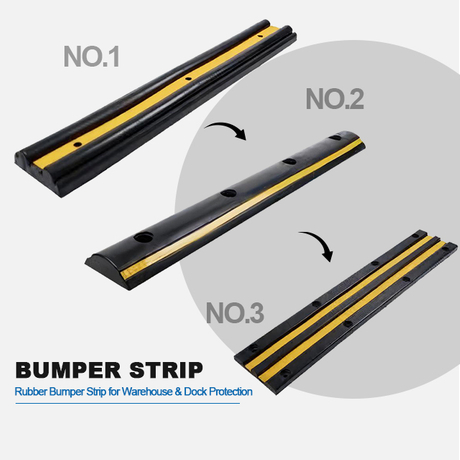 Rubberen bumperstrip voor dock- en muurbescherming